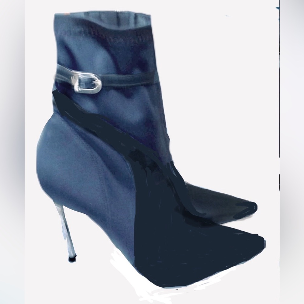 ILVI Elegant Black Stiletto Ankle Boots